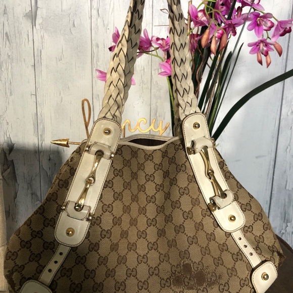 Gucci Pelham Tan/Cream Canvas/Leather Signature